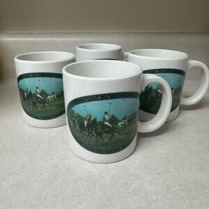 Vintage Never Used -1978 Ralph Lauren Polo Coffee Mugs - Set of 4